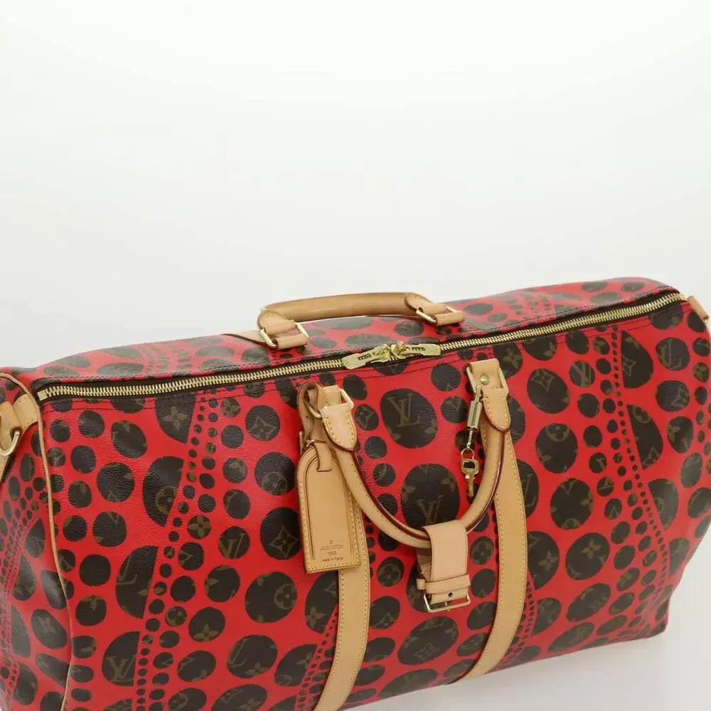 LOUIS VUITTON Monogram Yayoi Kusama Keepall Bandouliere55 Bag M40695